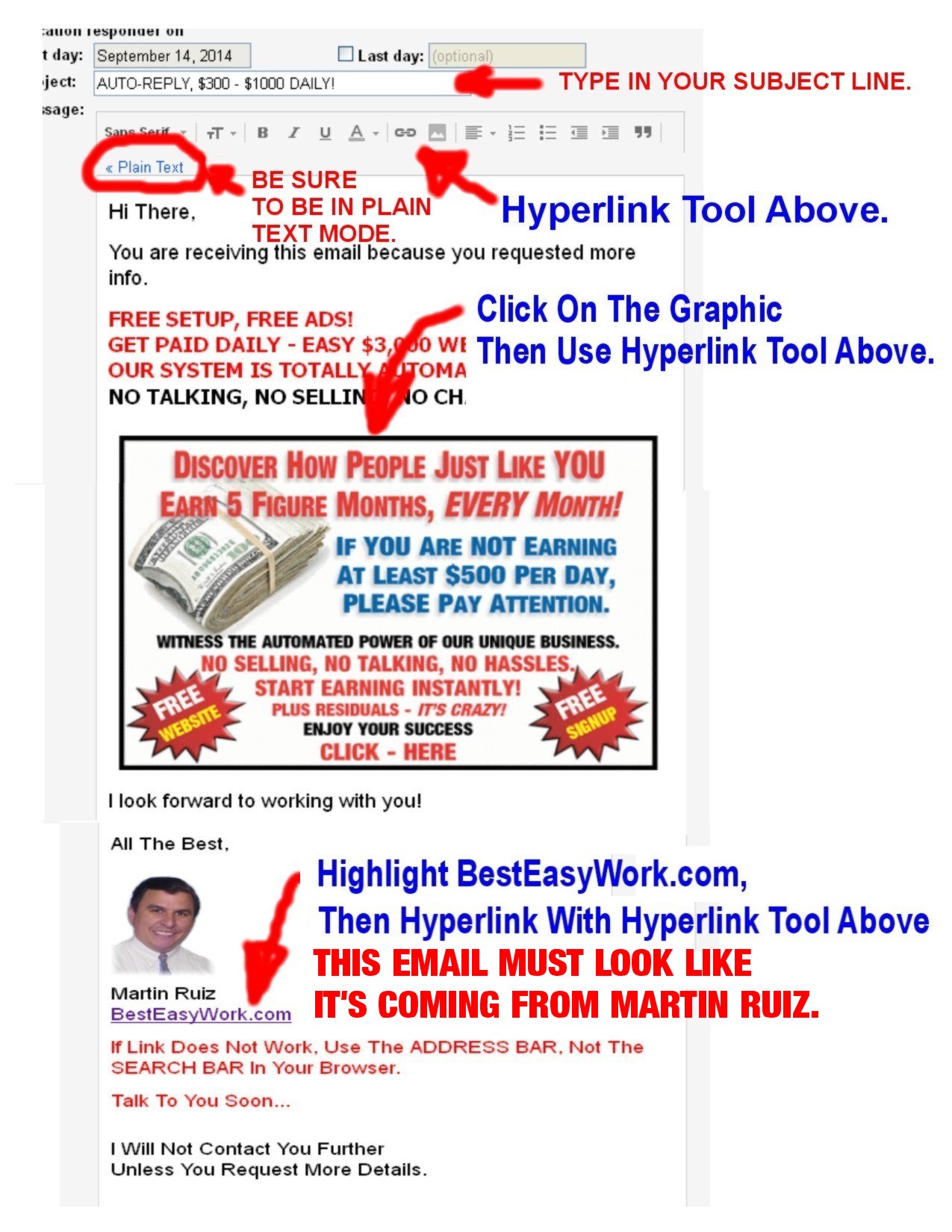 email ad sample
